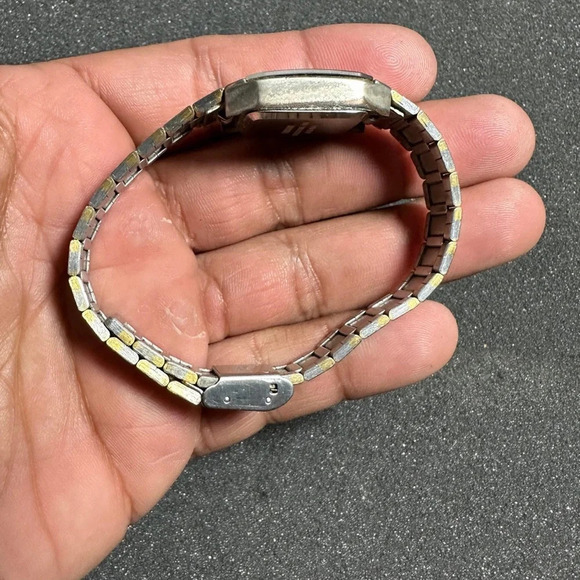 Rumours Ladies Squared Tank Style Silver/Gold Tone Quartz Watch Working - Picture 6 of 9